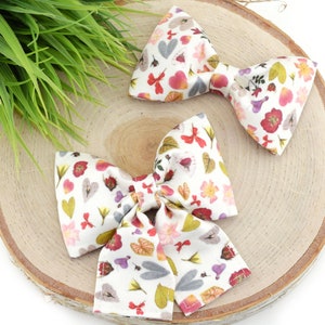 Botanical Hearts Dog Collar Bow ~ Valentine&#39;s Dog Bow Tie ~ Girly Dog Collar Bow ~ Slide On Collar Bow ~ Sandy Paws Collar Co®