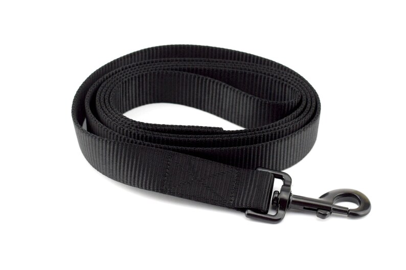bing Dog Leash Solid Black Solid Nylon bing Dog Etsy