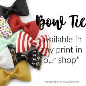 Dog Collar Bow Tie - Slide-On Dog Collar Bow Tie - Available in ANY print in our shop!