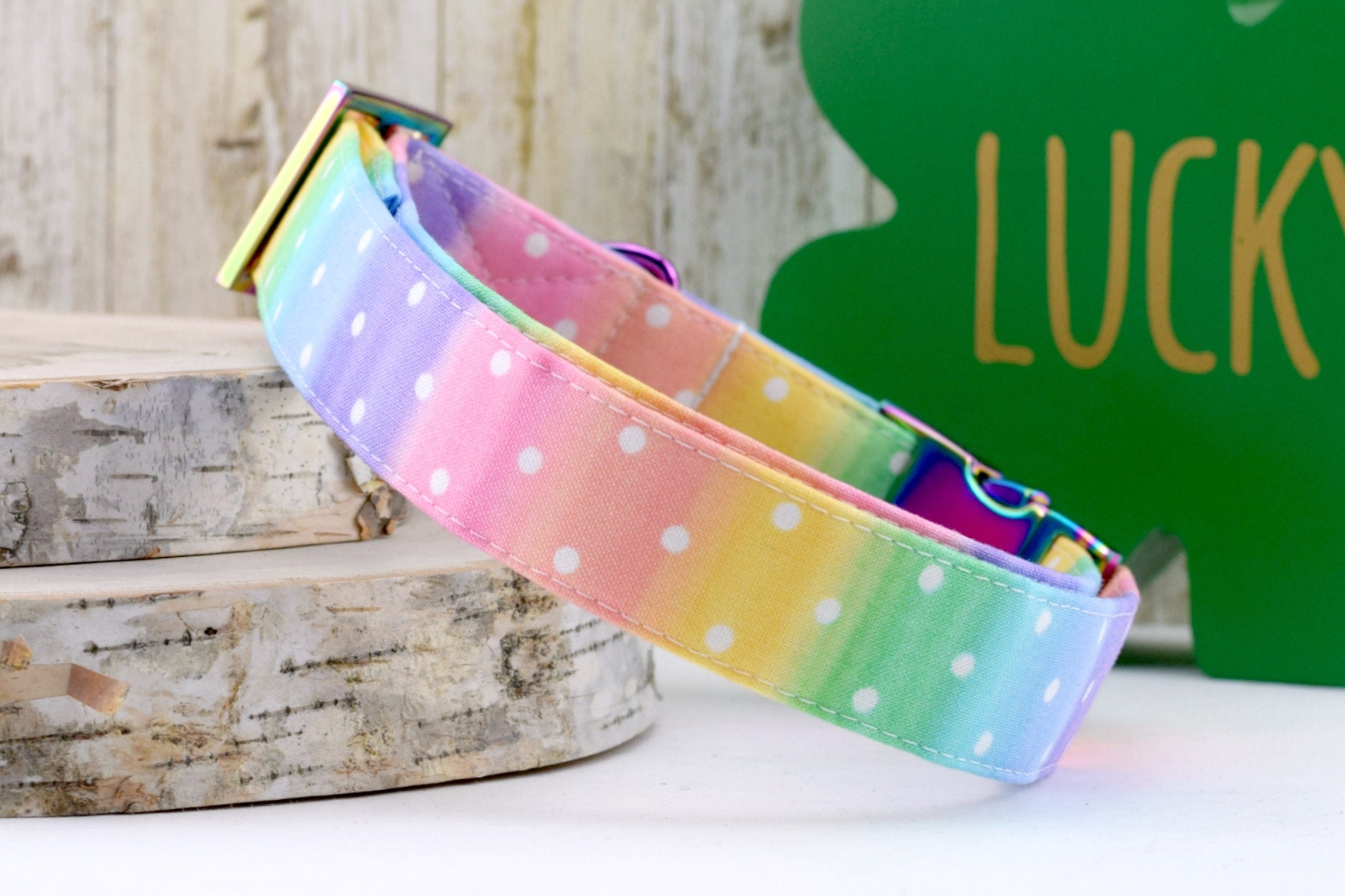 Watercolor Rainbow Dog Collar Rainbow Dog Collar St Etsy