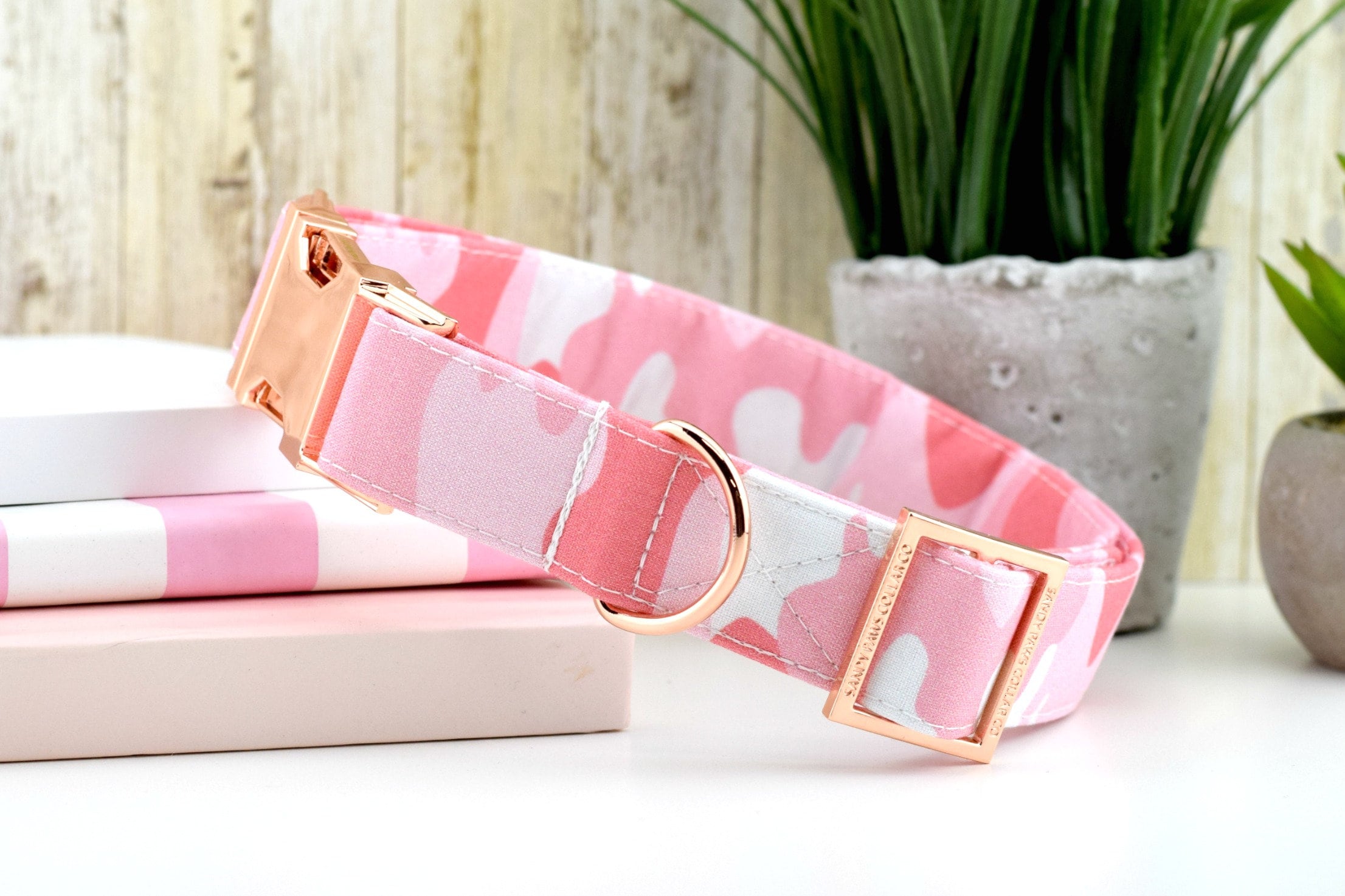 pink camo dog collar