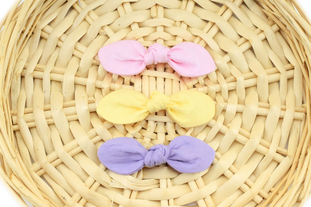 Solid Pastel Knot Hair Bows Baby Hair Bows Dog Hair Accessories Dog