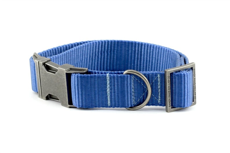 bing Dog Collar Solid Periwinkle Solid Nylon bing Etsy