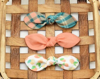 Peach Knot Hair Bows ~ Baby Hair Bows~ Dog Hair Accessories ~ Dog Hair Clip ~ Baby Hair Accessories ~ Sandy Paws Collar Co®