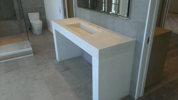 Concrete Vanity Concrete Counter Concrete Countertops Etsy