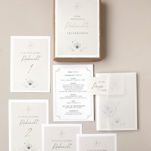 Scatola delle esperienze Rauhnächte, istruzioni per il rituale Rauhnächte + 1, rituale dei 13 desideri, interpretazione dei sogni, carte per la cura di sé, Rauhnächte 2024