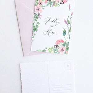 Postkarte Frühling im Herzen