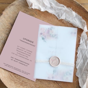 Papel transparente para tarjetas de invitación