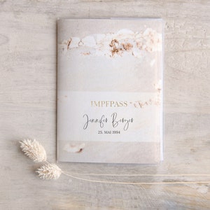 Impfausweis Hülle • creme/gold • personalisiert