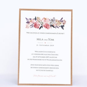 Hochzeitseinladungen, Einladungskarten Hochzeit, Hochzeitspapeterie Mila&Tom