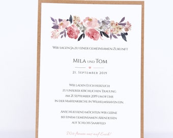 Hochzeitseinladungen, Einladungskarten Hochzeit, Hochzeitspapeterie Mila&Tom