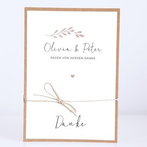 Biglietti di ringraziamento matrimonio • bricolage • Olivia e Peter
