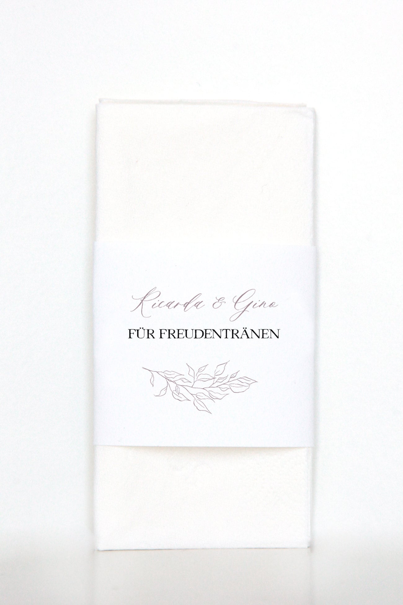 Banderole pour mouchoirs, larmes de joie banderols Ricarda-Gino