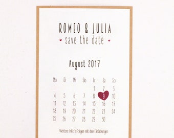 Save the Date Karten - DIY Kit - Romeo&Julia