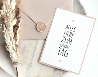 Karten Set • Alles Liebe zum Geburtstag • Nude