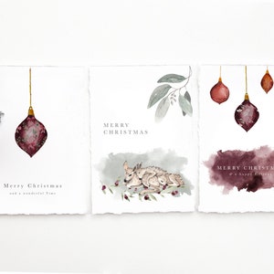 Set di 3 cartoline di posta natalizia per bellissimi auguri di Natale
