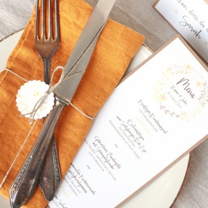 Menu cards, buffet cards, menus, buffet