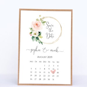 Save the Date Karten mit Kalenderblatt - Sophie&Maik