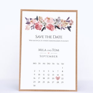 Save the Date Karten mit Kalender - Kollektion Mila&Tom