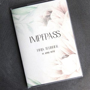 Impfausweis Hülle • Blüten • personalisiert
