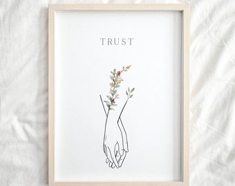Poster LineArt "Trust"