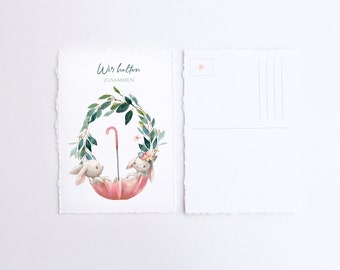 Carte postale/ l’amitié par carte de vœux - Les meilleurs amis gardent ensemble