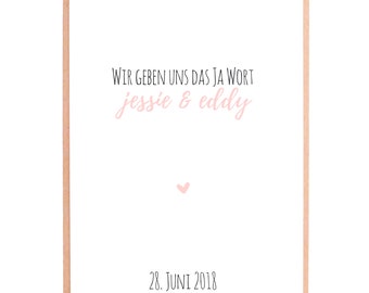 Einladungen zur Hochzeit, Einladungsset Hochzeit, Hochzeitseinladungen DIY Kit - J&E