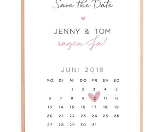 Save the Date Karten für Eure Hochzeit - DIY Set - Jenny&Tom