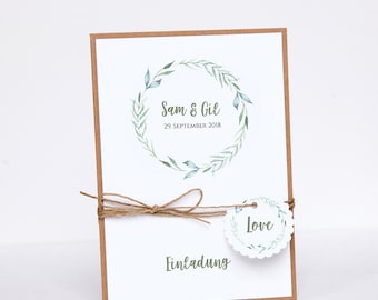 Einladungen zur Hochzeit Sam&Gil, Hochzeitseinladungen, Hochzeitspapeterie, Hochzeitskarten