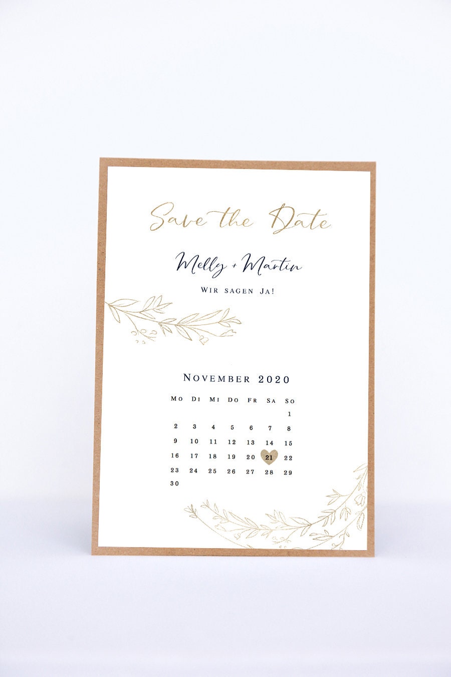Save the Date Cards with Calendar - Melly+Martin