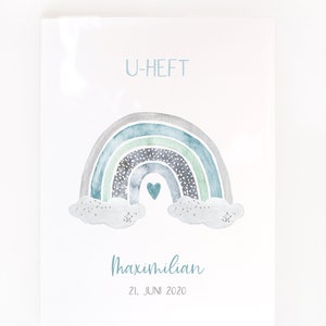 Funda U-Booklet • Happy Rainbow/Blue• personalizada
