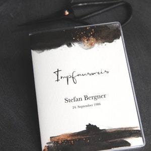 Impfausweis Hülle • Impfpass Black • personalisiert