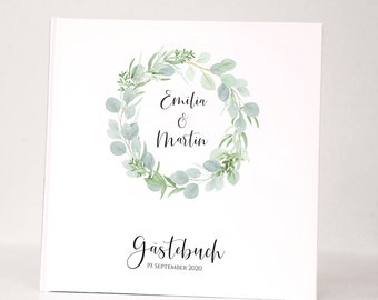 Individuelles Gästebuch zur Hochzeit • Eucalyptus Love