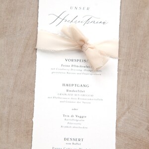 Menükarten Hochzeit