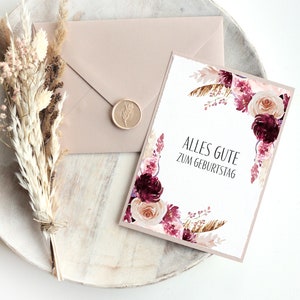 Conjunto de tarjetas • Feliz cumpleaños • Floral
