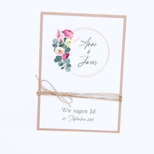 Invitations de mariage, invitations de mariage, mariage cartes, Hochzeitspapeterie, kraft papier • Anne & Janis