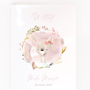 Funda de folleto en U • precioso rosado • personalizado