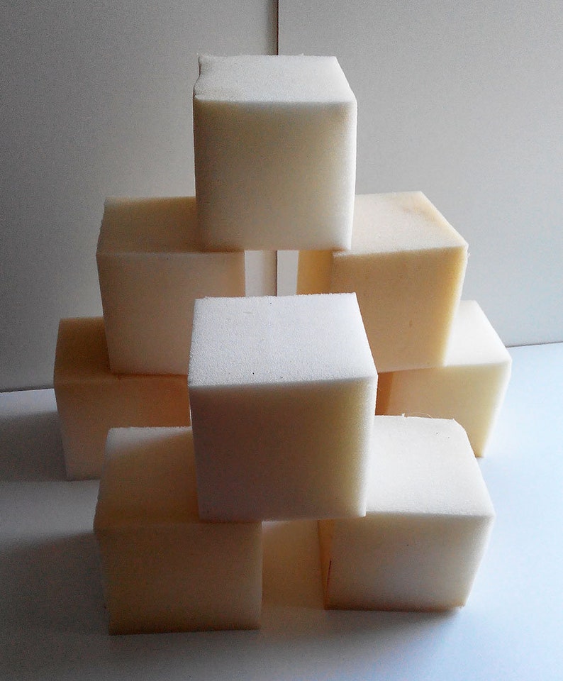 Set 9 pieces of soft lightweight cubes of foam rubber in Etsy