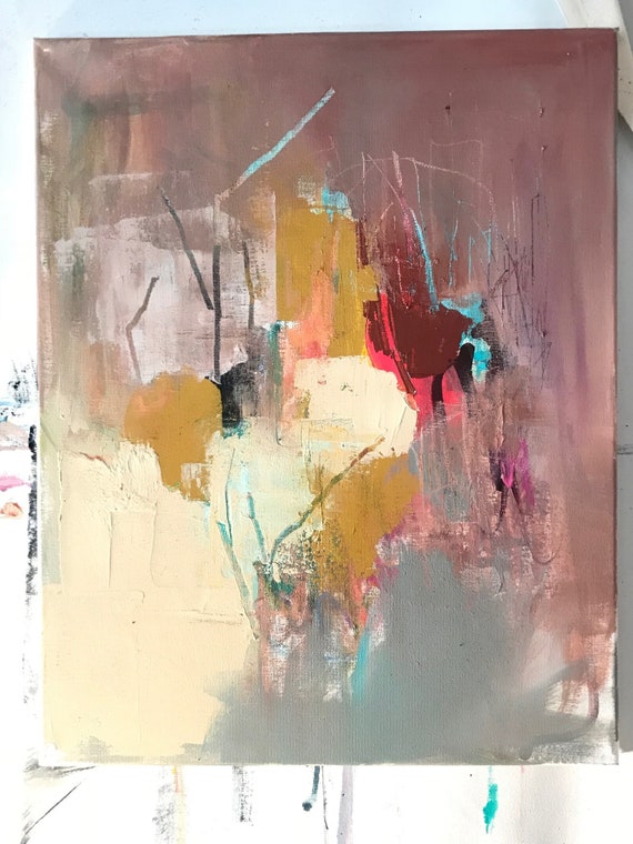 original abstract 20x16 canvas