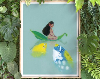 Vahine ‘Eperēra - Art print / Illustration / Fine Art print / Tahiti