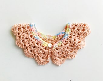 Cotton Peter Pan collar - Handmade - Crochet baby and child accessory - Les Crochoux - Made in France