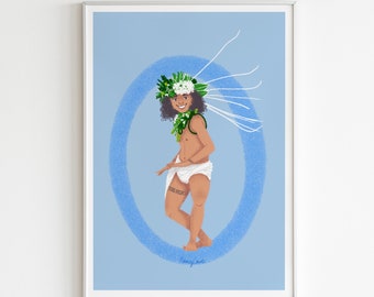 Heiva i Tahiti 2023 MAT - Art print - Illustration - Poster - Postcard