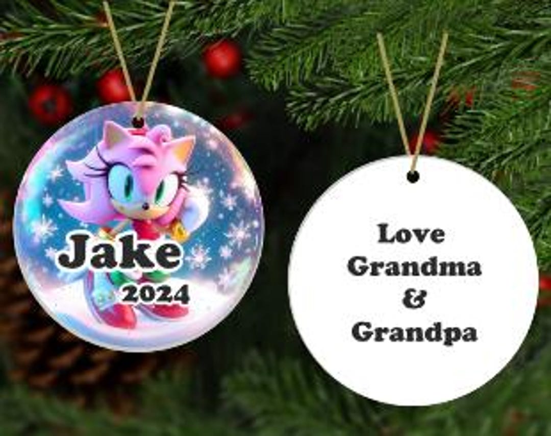 Personalized Kids Cartoon Ceramic Ornament – 3-inch Round Sublimated ...