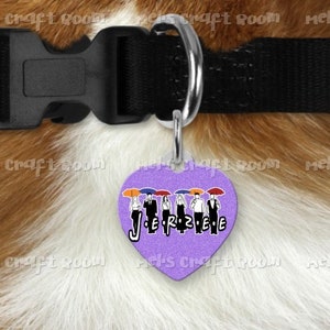 Friends Theme Heart Pet ID Tag