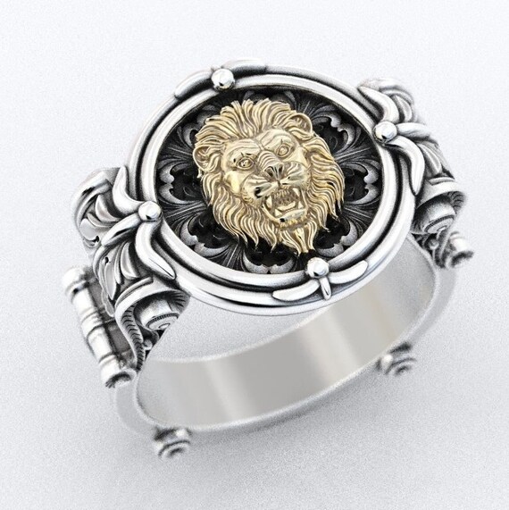 Etsy lion ring deals