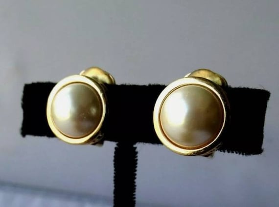 Authentic Christian Dior Pearl Earrings - image 1