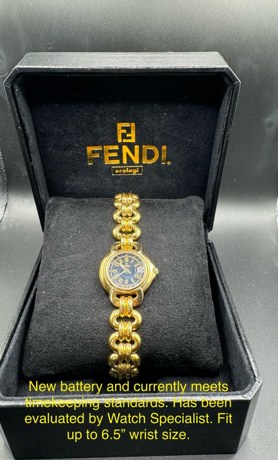 Auth Fendi Gold Tone Watch