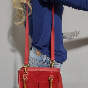 Authentic Gucci Bamboo Suede Shoulder/Crossbody Bag.