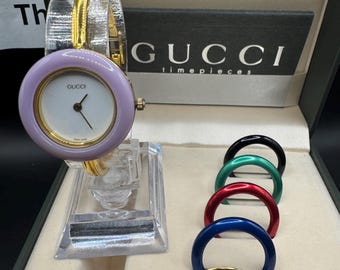 Genuine Gucci Metal Purple Bezel – Rare Find for Gucci Change