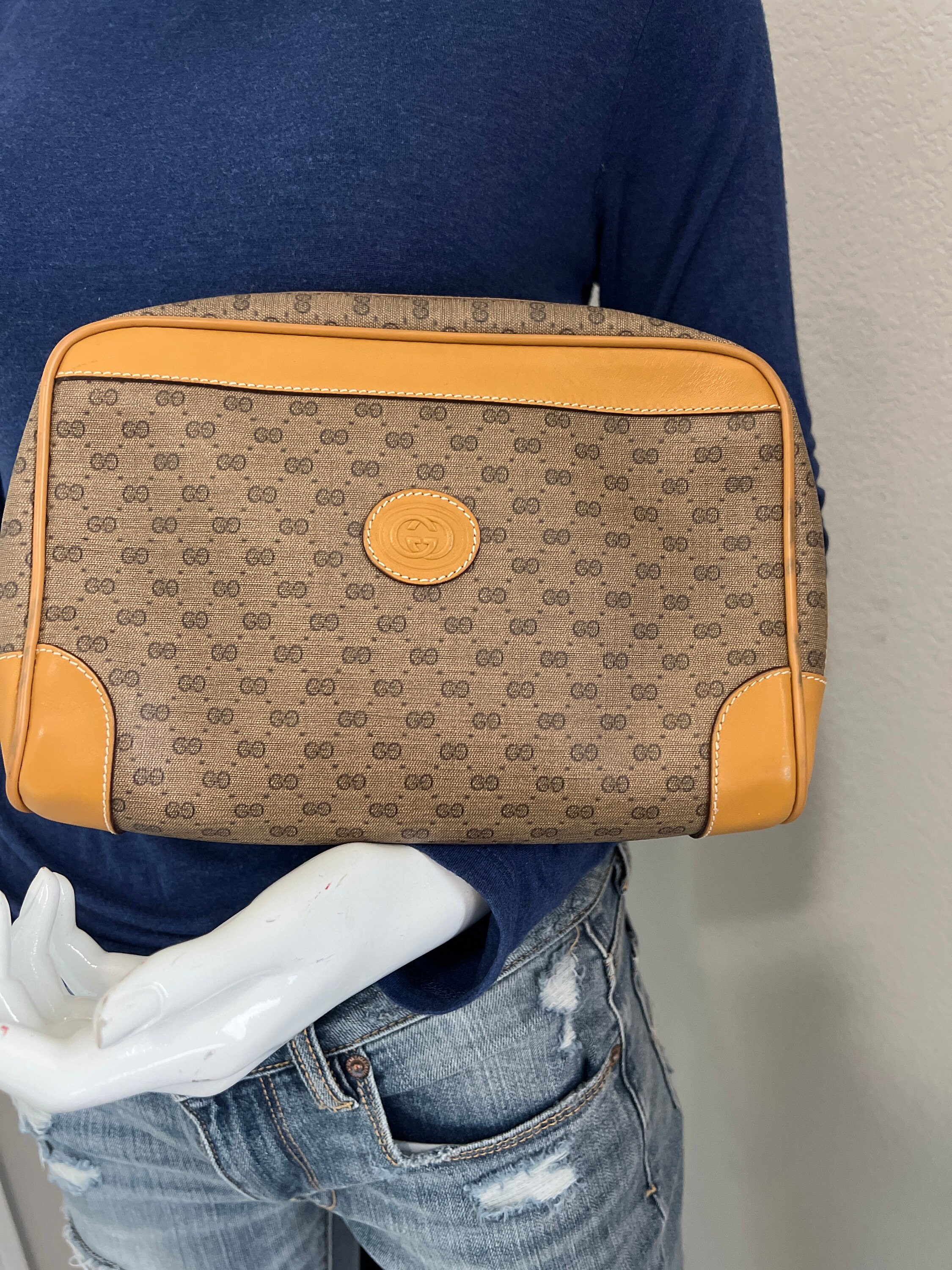 Gucci Guccy Star Print Leather - Gucci Clutch Bag